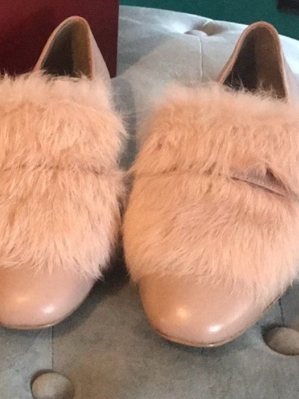 Donald J. Pliner Lilian Flat with Rabbit Fur